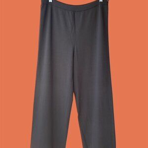 Eileen Fisher Brown Pull on Style Pants Women's Italian Material
